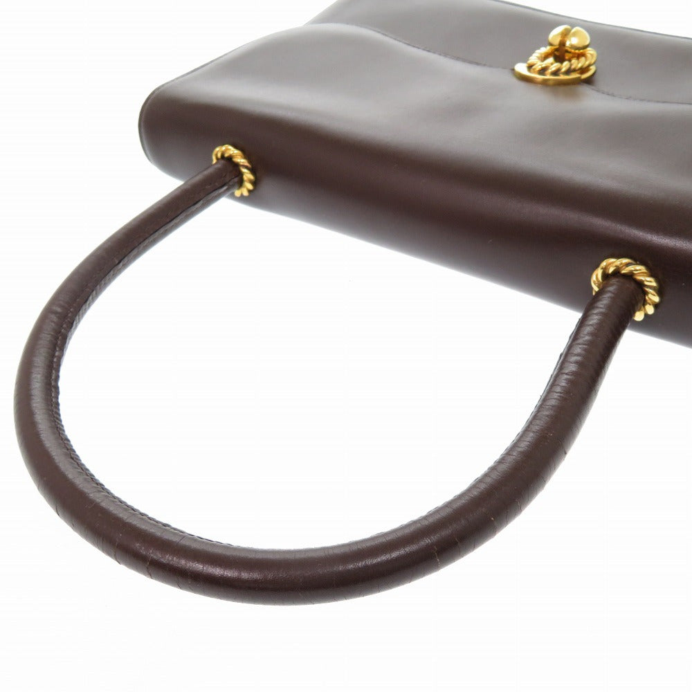 HERMES Handbag Box scarf Brown Escal Women Used Authentic