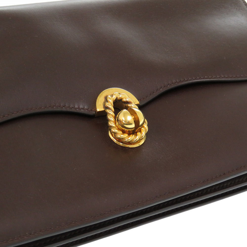 HERMES Handbag Box scarf Brown Escal Women Used Authentic