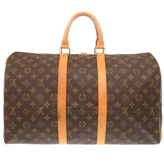 LOUIS VUITTON Boston Duffel bag M41428 Monogram canvas Brown Monogram Keepall 45 mens Used Authentic