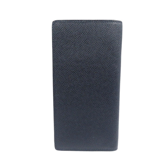 LOUIS VUITTON Long Wallet Purse M30502 Taiga Navy Taiga Portefeuille Braza mens Used Authentic