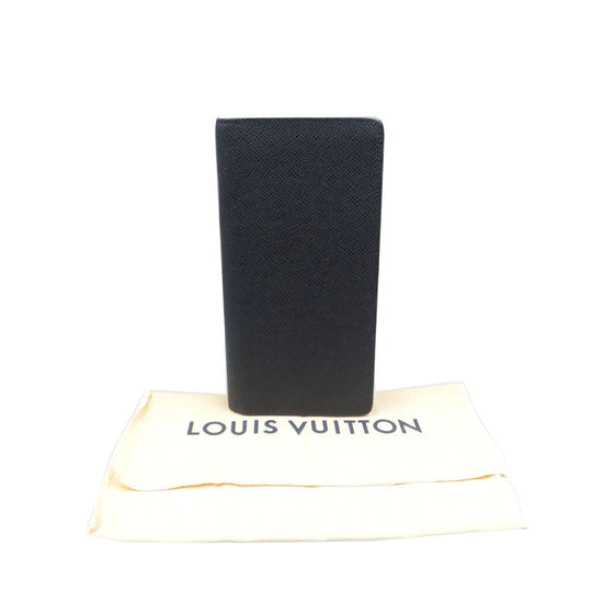 LOUIS VUITTON Long Wallet Purse M30502 Taiga Navy Taiga Portefeuille Braza mens Used Authentic