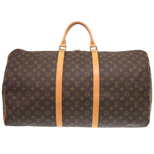 LOUIS VUITTON Boston Duffel bag M41422 Monogram canvas Brown Monogram Keepall 60 mens Used Authentic