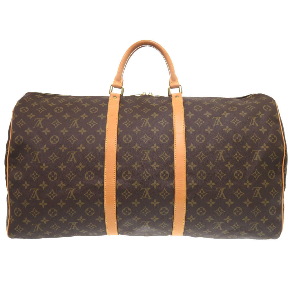 LOUIS VUITTON Boston Duffel bag M41422 Monogram canvas Brown Monogram Keepall 60 mens Used Authentic