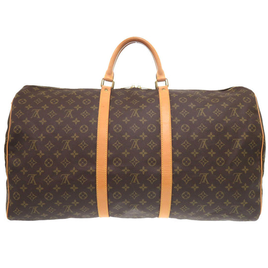 LOUIS VUITTON Boston Duffel bag M41422 Monogram canvas Brown Monogram Keepall 60 mens Used Authentic