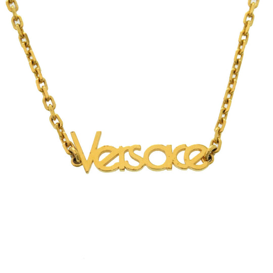 VERSACE Necklace metal gold Medusa Women Used Authentic