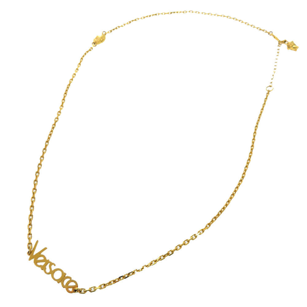 VERSACE Necklace metal gold Medusa Women Used Authentic