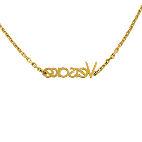 VERSACE Necklace metal gold Medusa Women Used Authentic