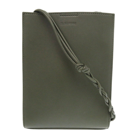 JIL SANDER Shoulder Bag JSMT853173 leather green tangle small unisex(Unisex) Used Authentic