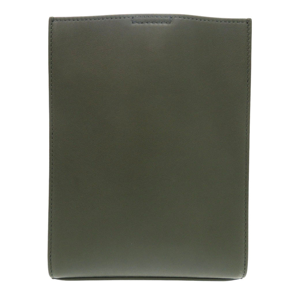 JIL SANDER Shoulder Bag JSMT853173 leather green tangle small unisex(Unisex) Used Authentic