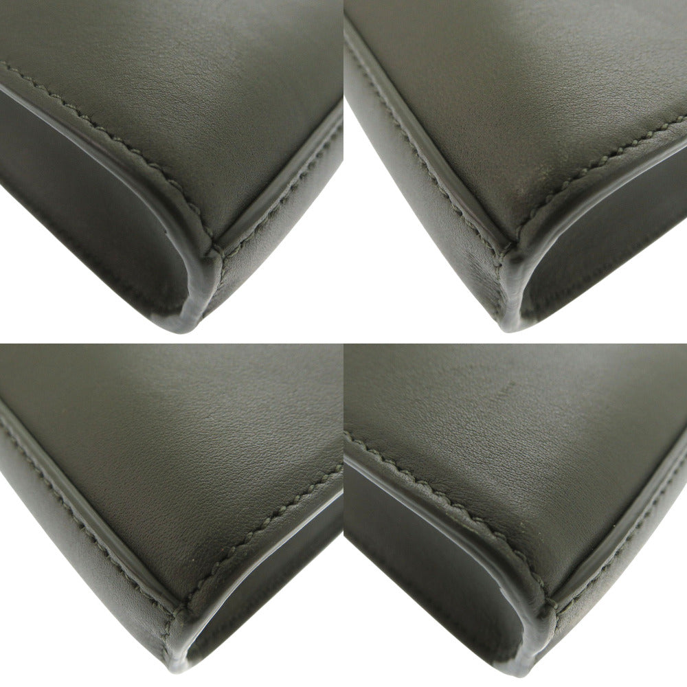 JIL SANDER Shoulder Bag JSMT853173 leather green tangle small unisex(Unisex) Used Authentic