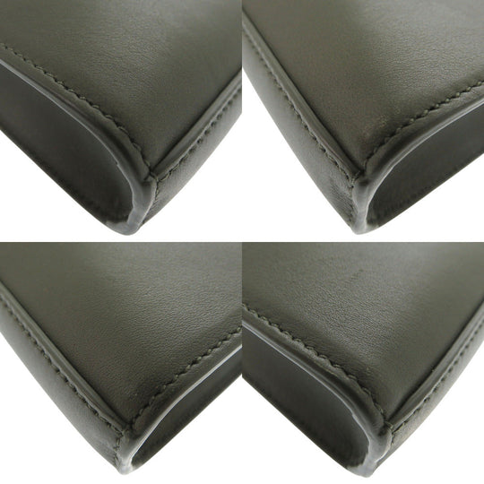 JIL SANDER Shoulder Bag JSMT853173 leather green tangle small unisex(Unisex) Used Authentic