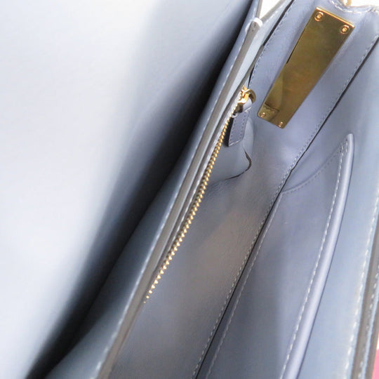 Valentino Garavani Shoulder Bag leather Light blue Valentino Garavani Chain Link Shoulder Bag Light Blue Women Used Authentic