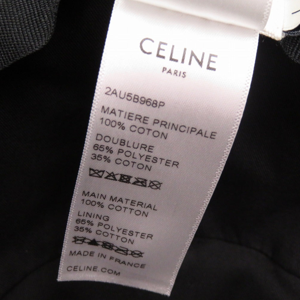 CELINE hat 2AU5B968P cotton black Bucket hat size L Women L Used Authentic