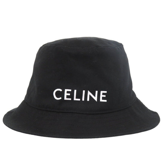 CELINE hat 2AU5B968P cotton black Bucket hat size L Women L Used Authentic