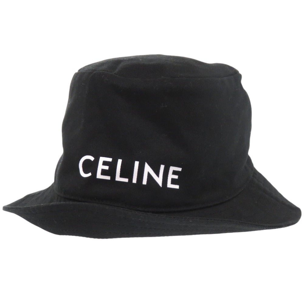 CELINE hat 2AU5B968P cotton black Bucket hat size L Women L Used Authentic
