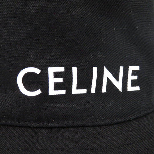 CELINE hat 2AU5B968P cotton black Bucket hat size L Women L Used Authentic