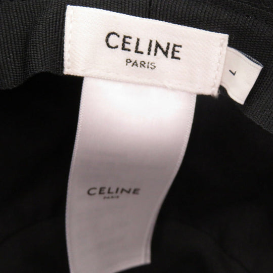 CELINE hat 2AU5B968P cotton black Bucket hat size L Women L Used Authentic