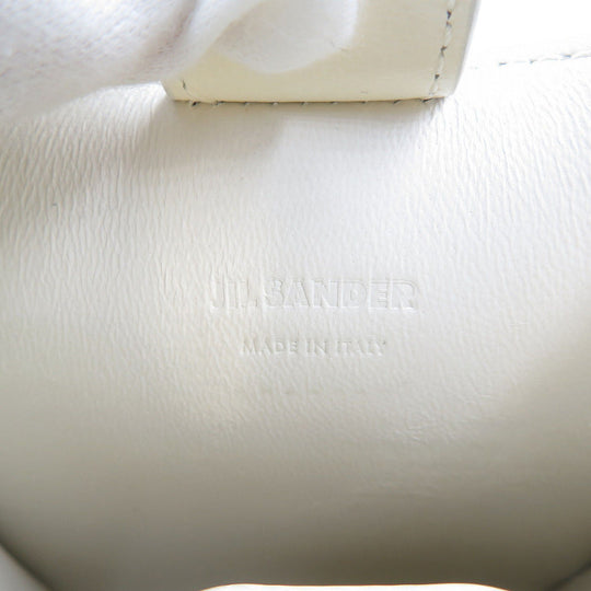 JIL SANDER Shoulder Bag leather white Tangle SM Women Used Authentic