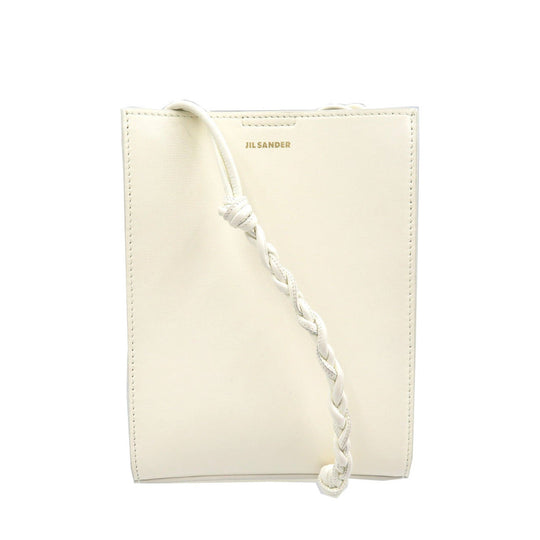 JIL SANDER Shoulder Bag leather white Tangle SM Women Used Authentic