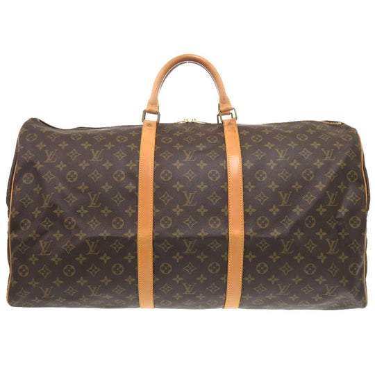 LOUIS VUITTON Boston Duffel bag M41422 Monogram canvas Brown Monogram Keepall 60 mens Used Authentic