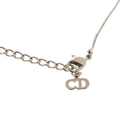 Dior Necklace metal Silver D key Women Used Authentic