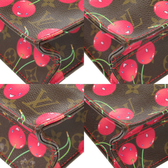 LOUIS VUITTON Tote Bag M95010 Monogram canvas Brown Monogram Cherry Sac Plat Women Used Authentic