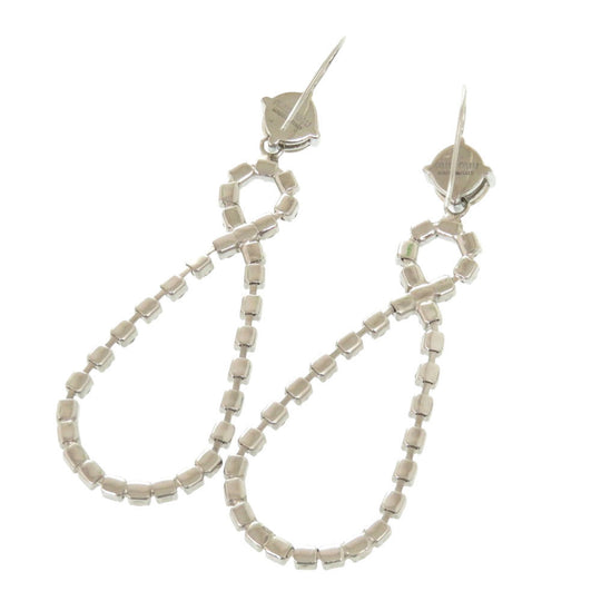MIUMIU Pierce 2EFK Rhinestone crystal Women Used Authentic
