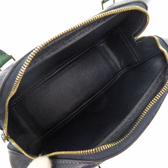 HERMES Handbag Courchevel Blue indigo Mini plum Women Used Authentic
