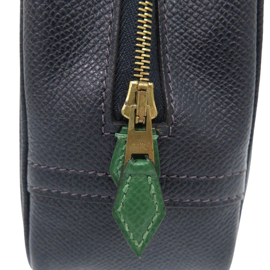 HERMES Handbag Courchevel Blue indigo Mini plum Women Used Authentic
