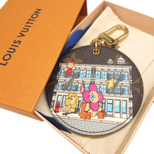 LOUIS VUITTON key ring M00873 Monogram canvas Brown Monogram Vivienne Porto Cray Rustre Women(Unisex) Used Authentic