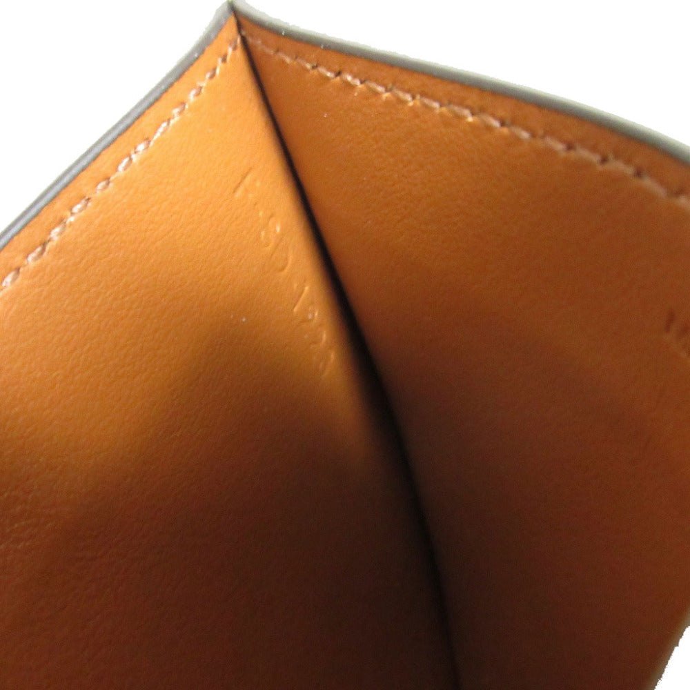 CELINE Card Case F-SD-1223 leather Brown Triomphe Women(Unisex) Used Authentic