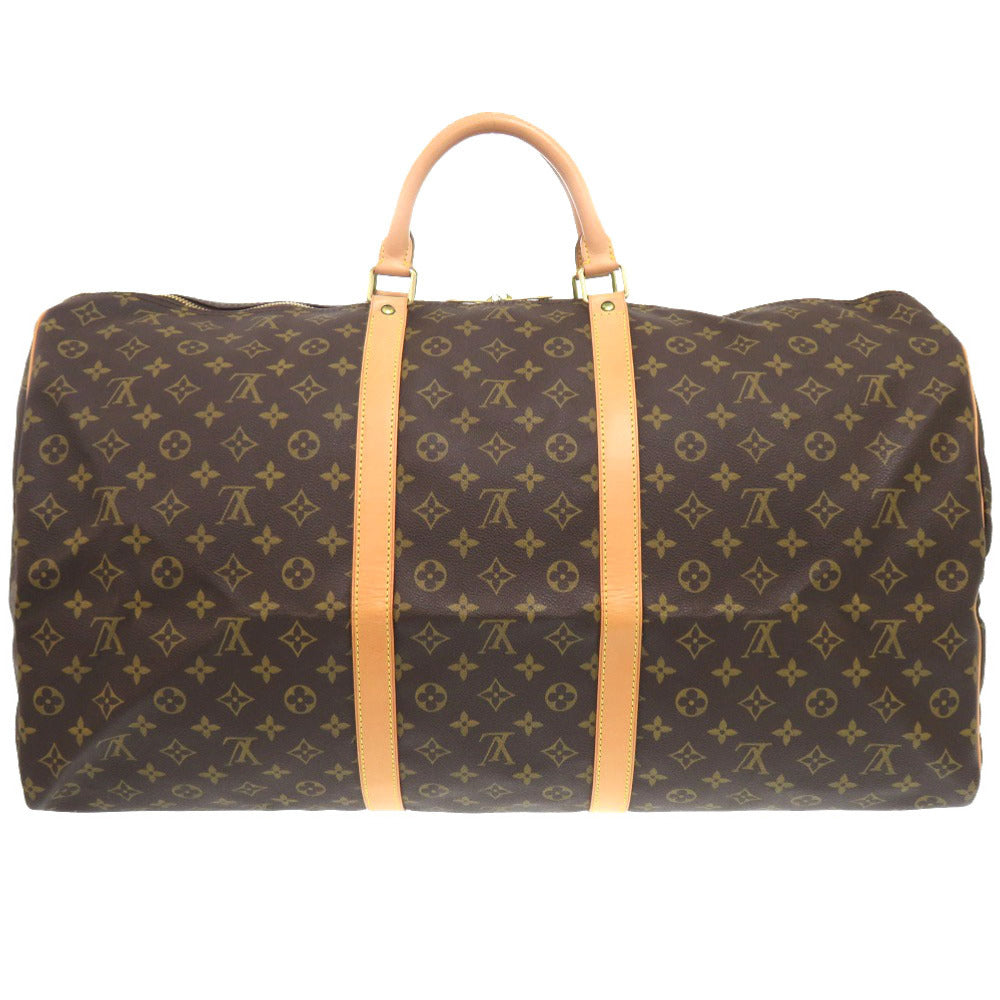 LOUIS VUITTON Boston Duffel bag M41422 Monogram canvas Brown Monogram Keepall 60 mens Used Authentic