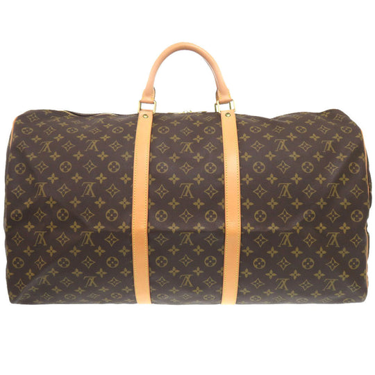LOUIS VUITTON Boston Duffel bag M41422 Monogram canvas Brown Monogram Keepall 60 mens Used Authentic