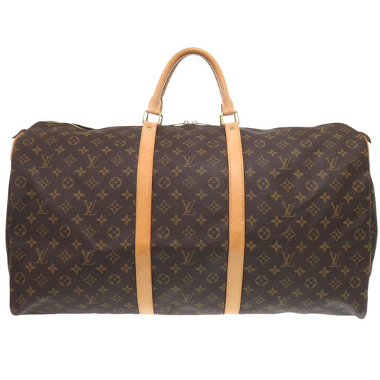 LOUIS VUITTON Boston Duffel bag M41422 Monogram canvas Brown Monogram Keepall 60 mens Used Authentic