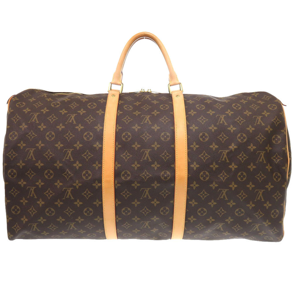 LOUIS VUITTON Boston Duffel bag M41422 Monogram canvas Brown Monogram Keepall 60 mens Used Authentic