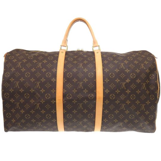 LOUIS VUITTON Boston Duffel bag M41422 Monogram canvas Brown Monogram Keepall 60 mens Used Authentic