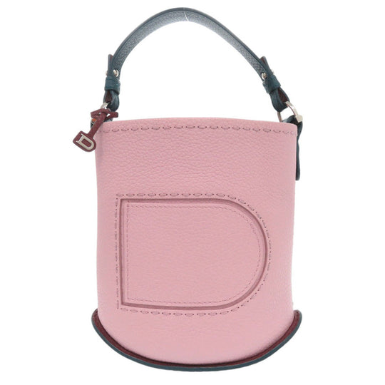 DELVAUX Handbag AA0494 leather pink Bread Mini Bucket Women Used Authentic