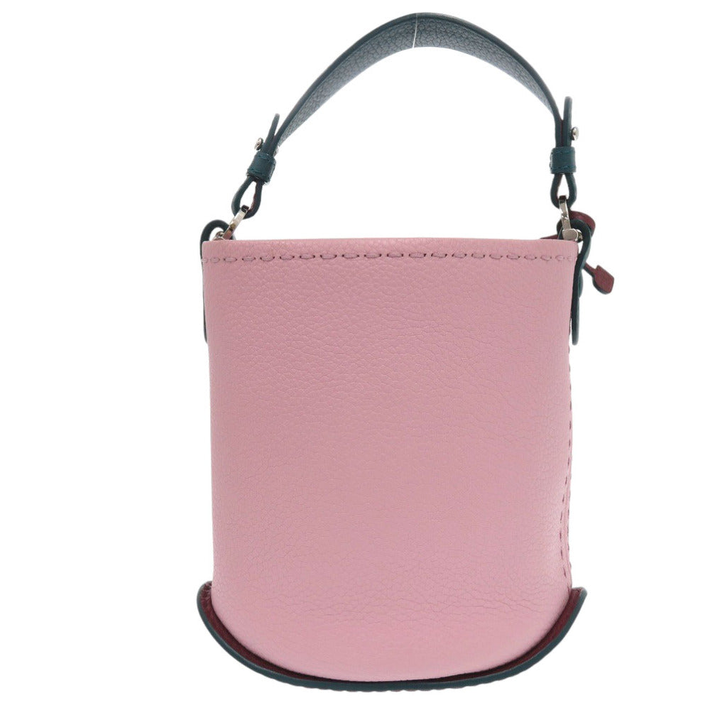 DELVAUX Handbag AA0494 leather pink Bread Mini Bucket Women Used Authentic