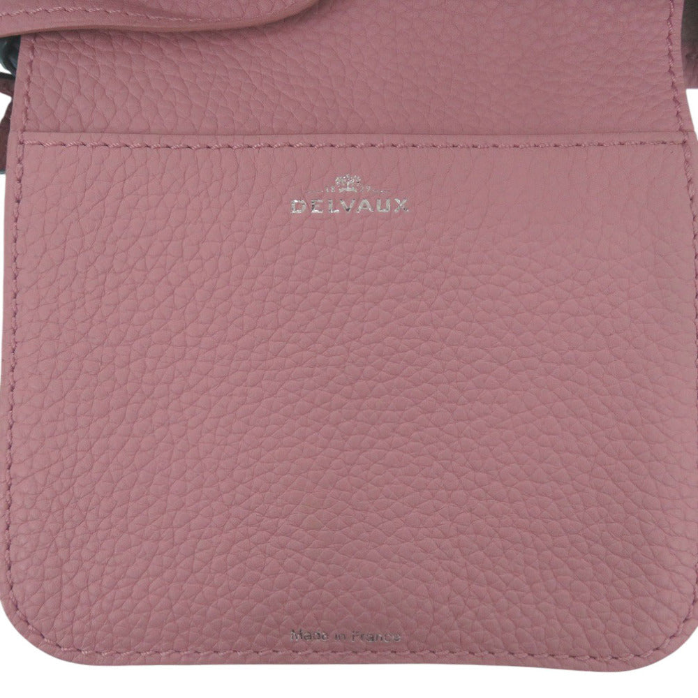 DELVAUX Handbag AA0494 leather pink Bread Mini Bucket Women Used Authentic