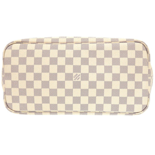 LOUIS VUITTON Tote Bag N41605 Damier Azur Canvas Rose Valerie Damier Azur New Neverfull MM Women Used Authentic