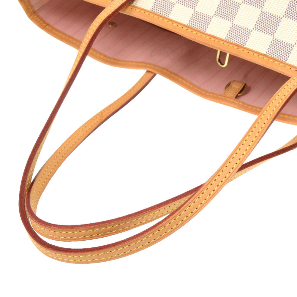 LOUIS VUITTON Tote Bag N41605 Damier Azur Canvas Rose Valerie Damier Azur New Neverfull MM Women Used Authentic