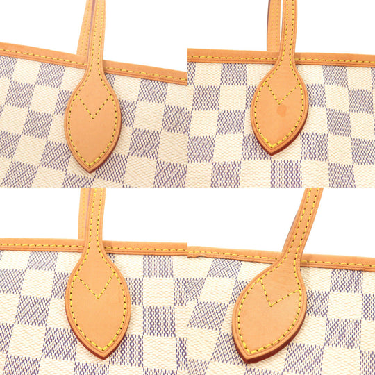 LOUIS VUITTON Tote Bag N41605 Damier Azur Canvas Rose Valerie Damier Azur New Neverfull MM Women Used Authentic