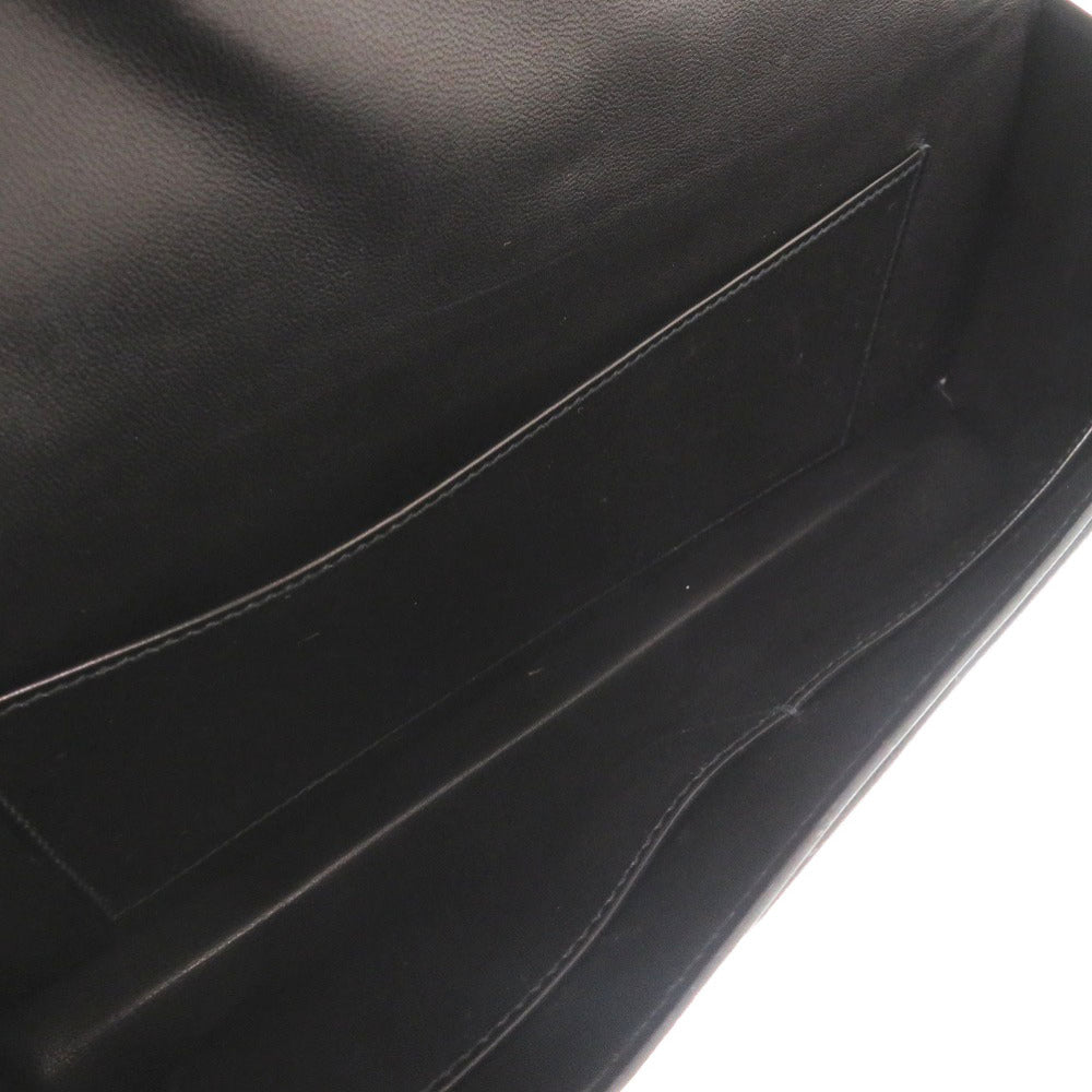 HERMES Shoulder Bag Box scarf black Napoleon Women Used Authentic