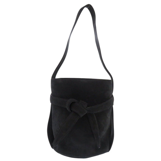 THE ROW Shoulder Bag Suede black Leo Mini Women Used Authentic