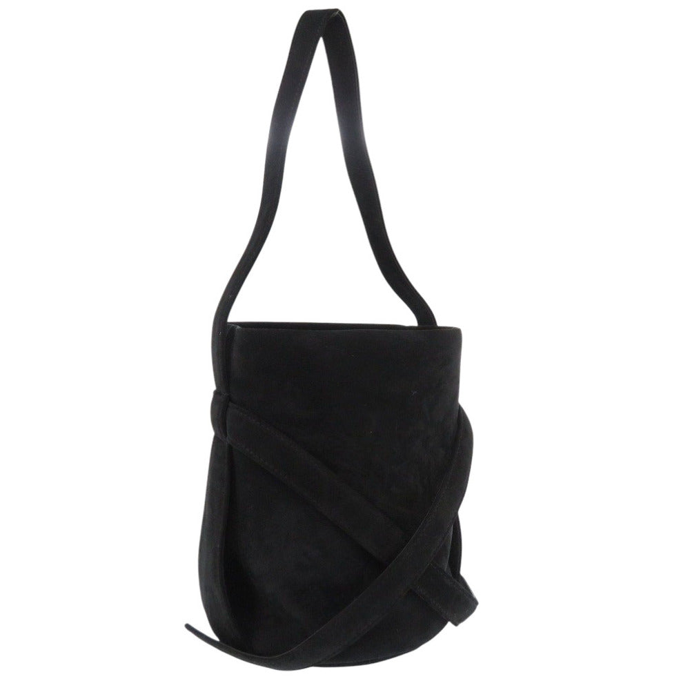 THE ROW Shoulder Bag Suede black Leo Mini Women Used Authentic