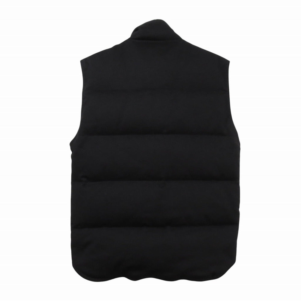 HERMES Down vest Cashmere, Nylon black Cashmere down vest mens 46 Used Authentic