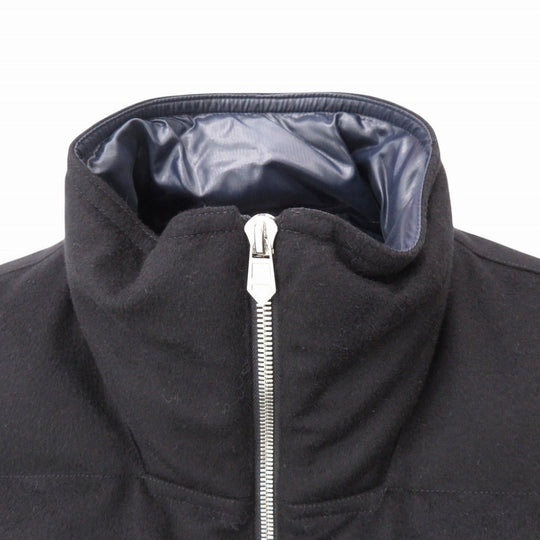 HERMES Down vest Cashmere, Nylon black Cashmere down vest mens 46 Used Authentic