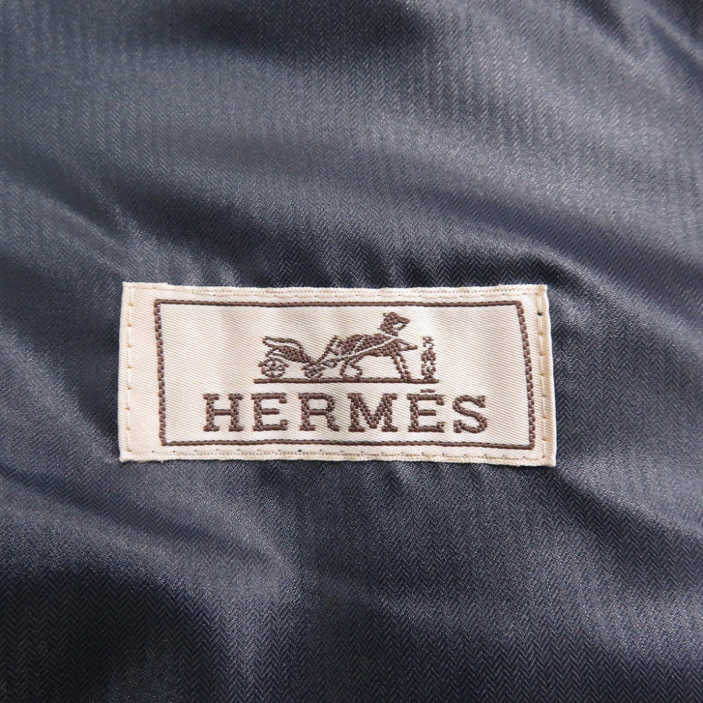HERMES Down vest Cashmere, Nylon black Cashmere down vest mens 46 Used Authentic