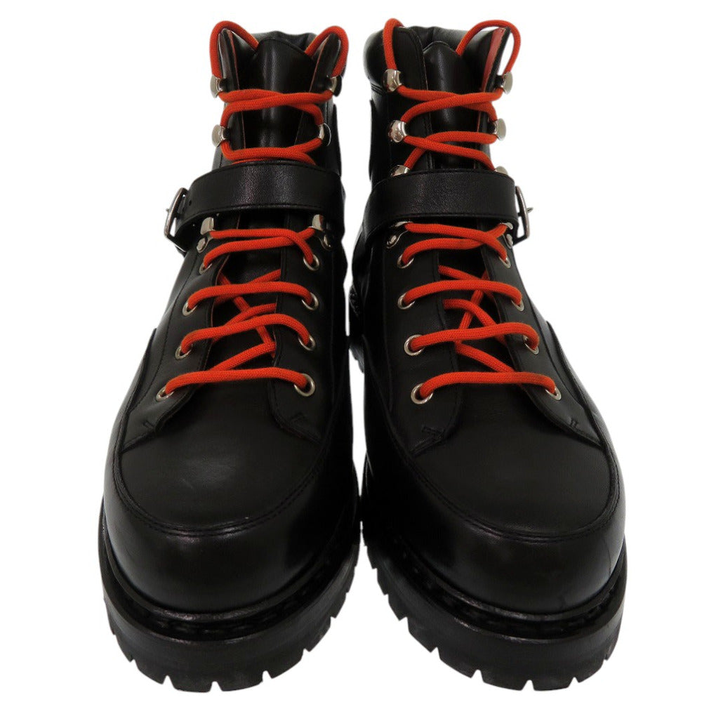 HERMES boots 132251ZH leather black HIKING Mountain boots size 39 mens 39 Used Authentic