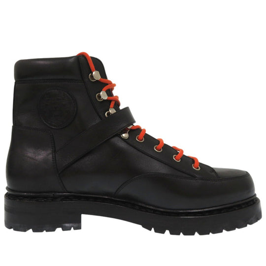 HERMES boots 132251ZH leather black HIKING Mountain boots size 39 mens 39 Used Authentic